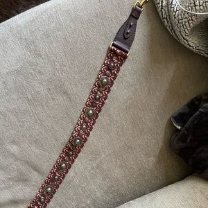 AUTHENTIC DIOR OBLIQUE SHOULDER STRAP BURGUNDY